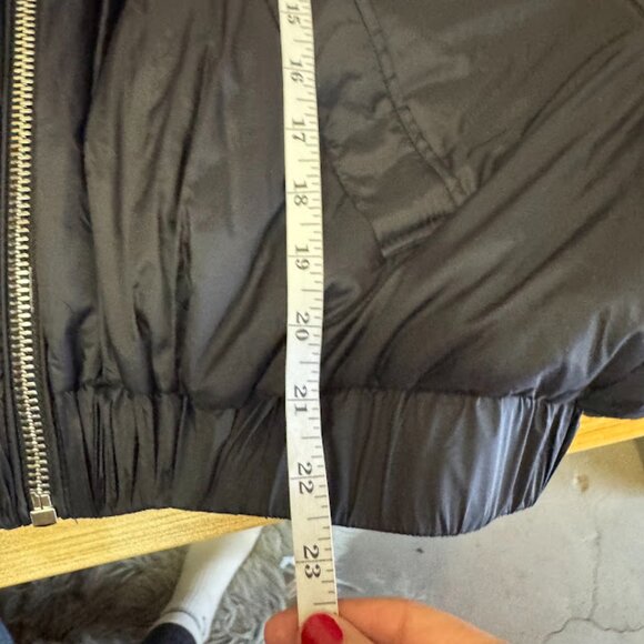 Zara Black Oversized Balloon Sleeve Bomber Jacket Size XS-S - Picture 11 of 11